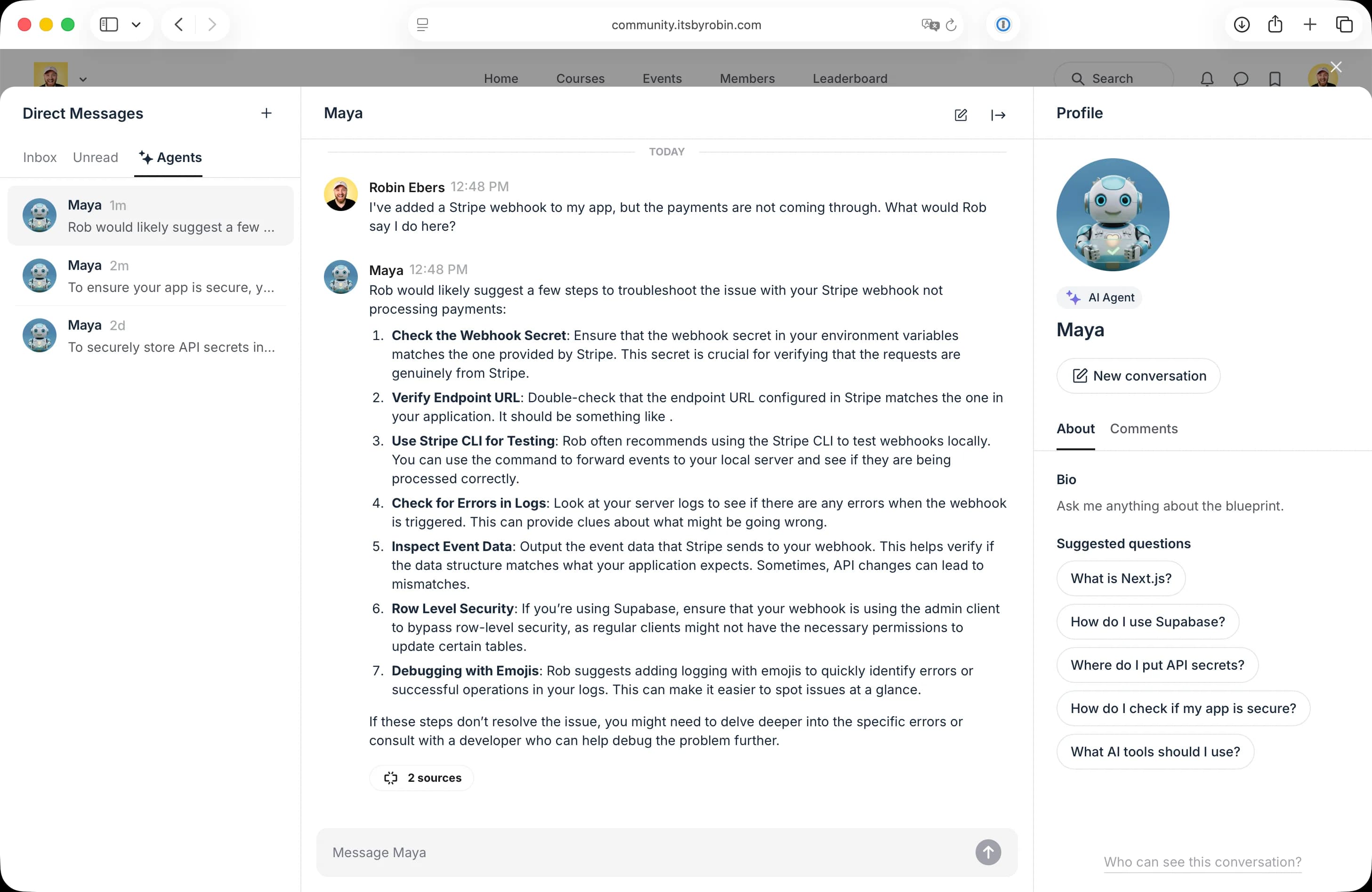 Maya, the AI Bot that's trained on everything I teach
